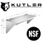 KUTLER Stainless Steel Shelf, NSF Commercial Wall Mount Shelves with Backsplash, Floating Metal Shelving for Restaurant, Kitchen, Home, Garage